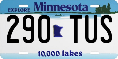 MN license plate 290TUS