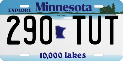 MN license plate 290TUT