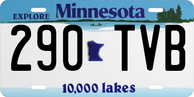 MN license plate 290TVB
