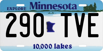 MN license plate 290TVE