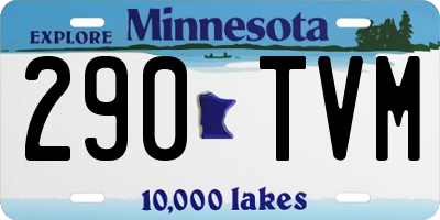 MN license plate 290TVM