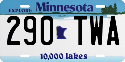 MN license plate 290TWA