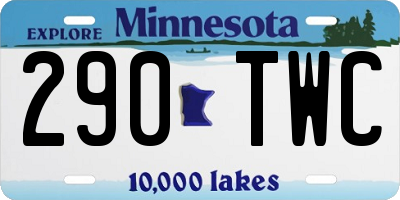 MN license plate 290TWC