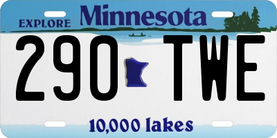 MN license plate 290TWE