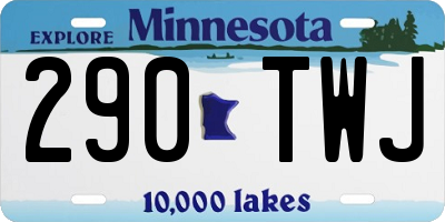 MN license plate 290TWJ