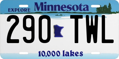 MN license plate 290TWL