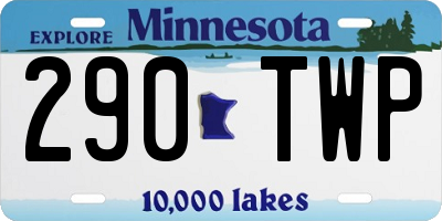 MN license plate 290TWP