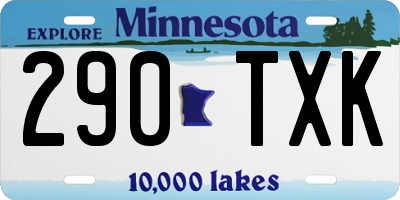 MN license plate 290TXK