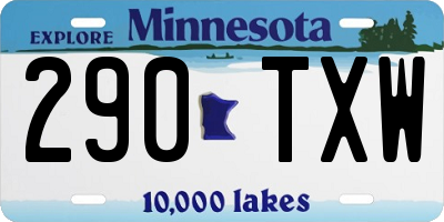 MN license plate 290TXW