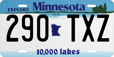 MN license plate 290TXZ