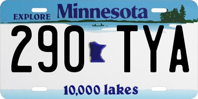 MN license plate 290TYA