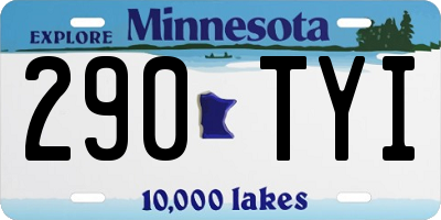 MN license plate 290TYI