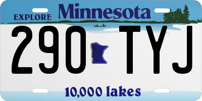 MN license plate 290TYJ