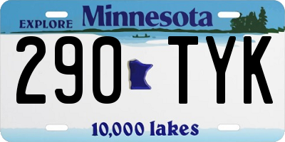 MN license plate 290TYK