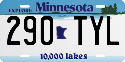 MN license plate 290TYL