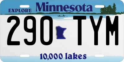 MN license plate 290TYM