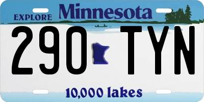 MN license plate 290TYN