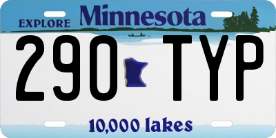 MN license plate 290TYP