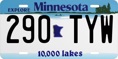 MN license plate 290TYW