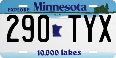 MN license plate 290TYX
