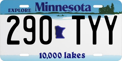 MN license plate 290TYY