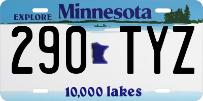 MN license plate 290TYZ