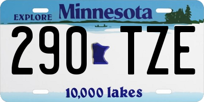 MN license plate 290TZE