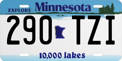 MN license plate 290TZI
