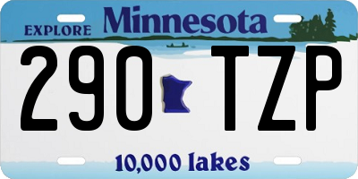 MN license plate 290TZP