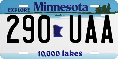MN license plate 290UAA