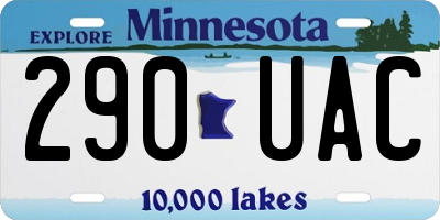 MN license plate 290UAC