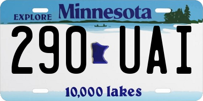 MN license plate 290UAI