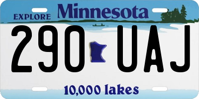 MN license plate 290UAJ