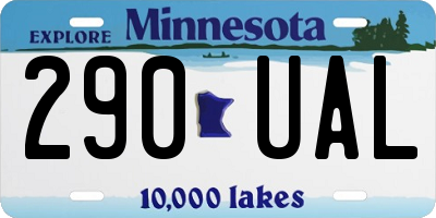 MN license plate 290UAL