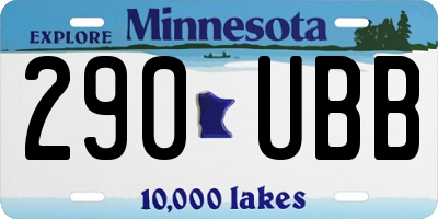 MN license plate 290UBB
