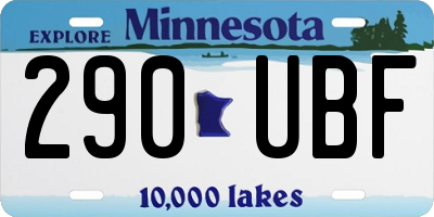 MN license plate 290UBF