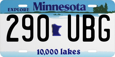 MN license plate 290UBG