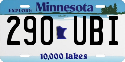 MN license plate 290UBI