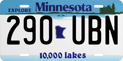 MN license plate 290UBN