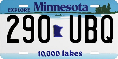 MN license plate 290UBQ