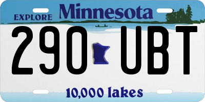 MN license plate 290UBT