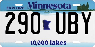 MN license plate 290UBY