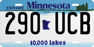 MN license plate 290UCB