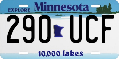 MN license plate 290UCF