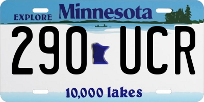 MN license plate 290UCR