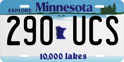 MN license plate 290UCS