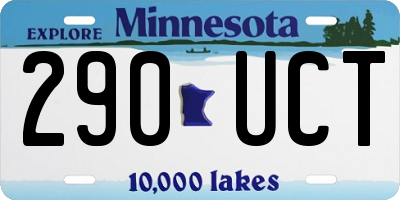 MN license plate 290UCT