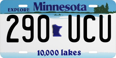 MN license plate 290UCU