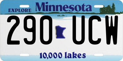 MN license plate 290UCW