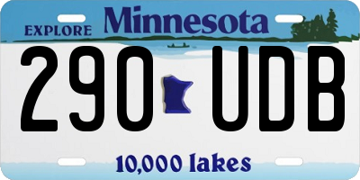 MN license plate 290UDB